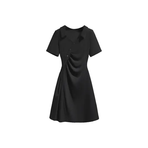 POWXV Женские Короткие Платья с Длинными Рукавами