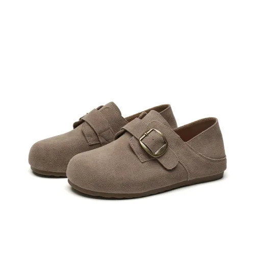 SHOUBA Большая голова ремня пряжки обувь Birkenstock женский серый