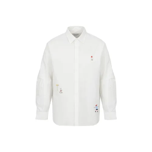 URBAN REVIVO Белая Мужская Рубашка