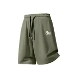 [100% cotton Спортивный] Пальмовый зеленый (Повседневные штаны с логотипом кисти)