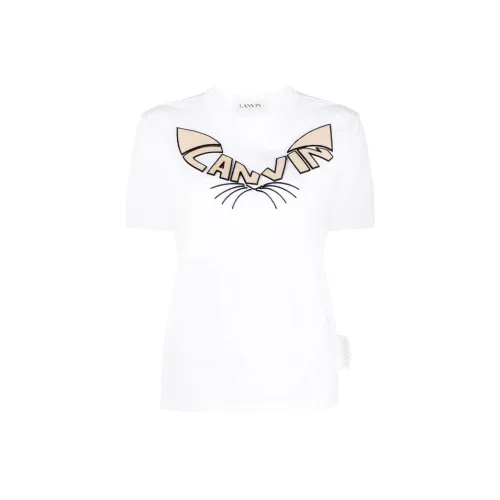Lanvin Бэтмен Стандартная T-рубашка Женская Белая