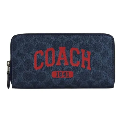 COACH Accordion Wallet Canvas Wallet Women's Black Red COACH Accordion Wallet Холст Кошелек Женский Черный Красный