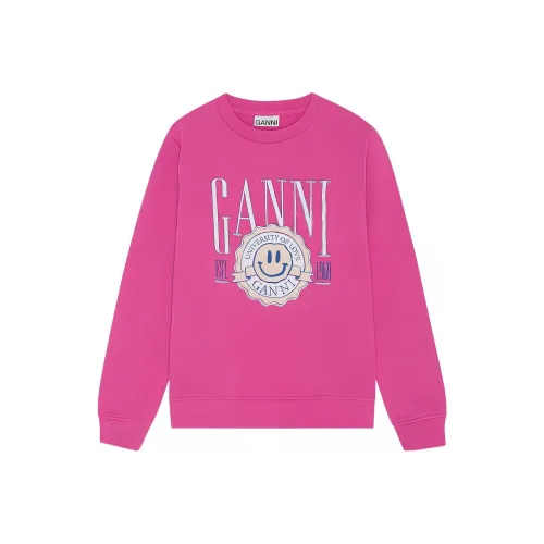 Ganni University Of Love Series Розовые Женские Свитшоты