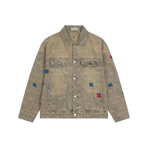 BLACK AT Желтый Грязь Унисекс Джинсовые куртки