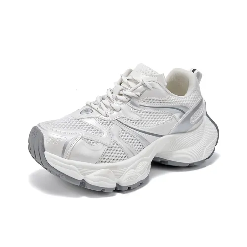 La Chapelle Амортизация Поддержка Устойчивость к истиранию Низкий Топ Толстая подошва Кроссовки Женские Бежевые