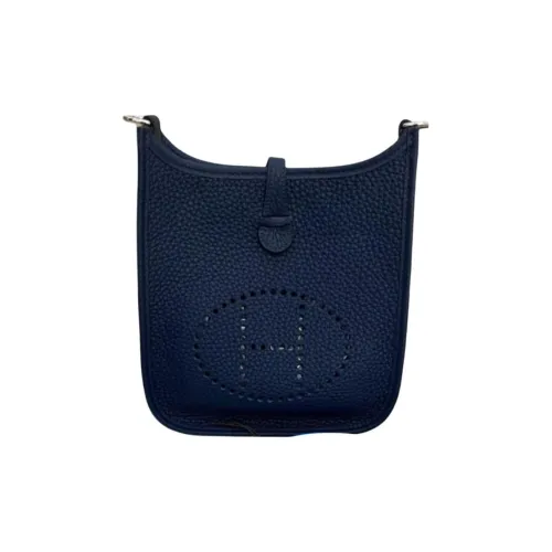 HERMES Сумка через плечо из коровьей кожи мини женская синяя
