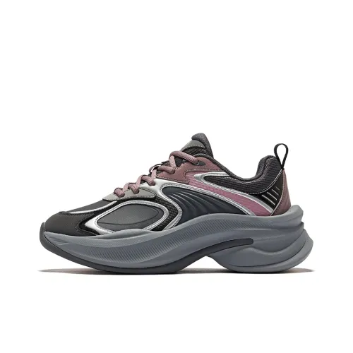 Erke Casual Низкий Топ Угольный Серый Ярко-Серебристый Пыльно-Фиолетовый Женский