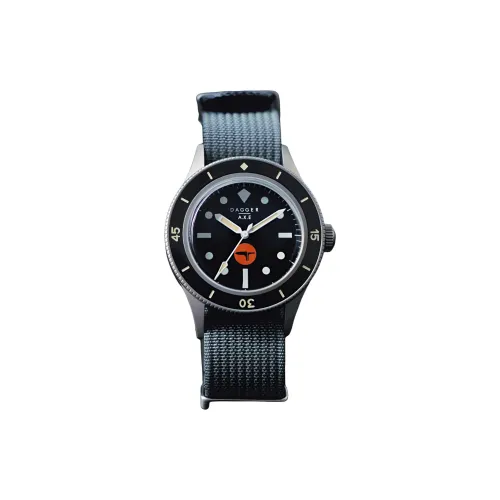 DAGGER Топор Автоматический Механический Механизм Часы из Нейлона Ремешок Унисекс Черный Циферблат