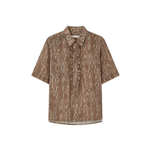 OPICLOTH Опавшие листья Коричневый Унисекс Рубашки