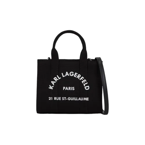 Karl Lagerfeld Переработанный хлопок Тоут Сумка Сумка для покупок Сумка через плечо Сумка Мини Женская Черная