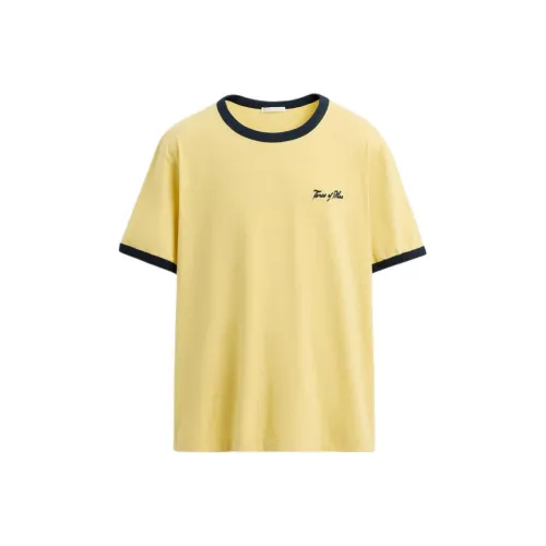 ZARA Желтые Мужские T-рубашки