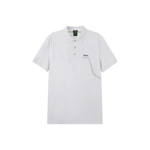 Hugo Boss SS24 Поло Мужское Светло-Фотиния Серый
