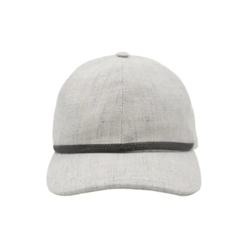 BRUNELLO CUCINELLI Linen Baseball Caps Женские Белые