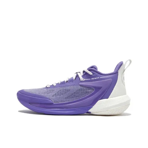 361° ONE MOTION Wave Series Амортизаторы Slip-Resistant Дышащий Низкий Топ Баскетбольные кроссовки Мужские Фиолетовый Белый