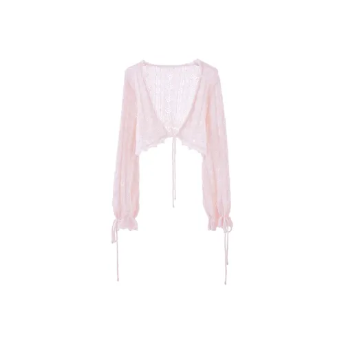 Blovelan Кардиган Укороченный Верхняя одежда Предосенний Свитер Женский