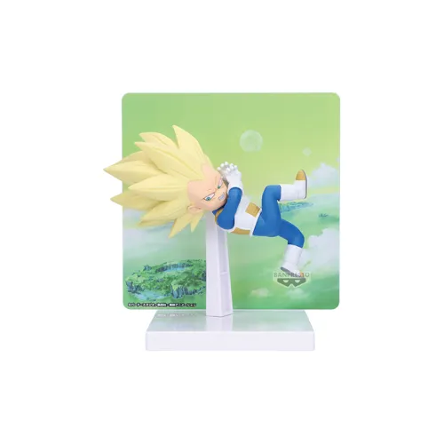 BANDAI Dragon Ball Vegeta Супер Сайян 3 с фоном панели фигурка в стиле Chibi