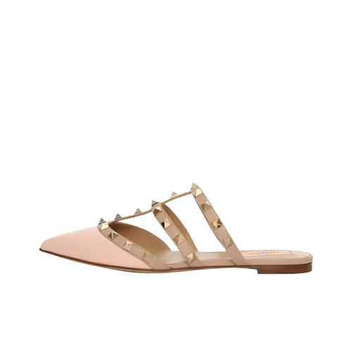 Valentino Rockstud Домашние тапочки Женские Розовый