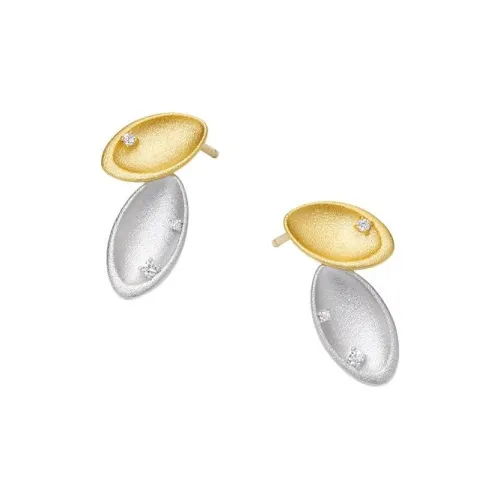 HUSSAIN Серебро S925 18К золото Серьги Женские