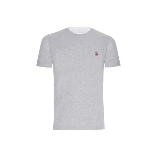 BRUNELLO CUCINELLI Серый Мужской T-Рубашки