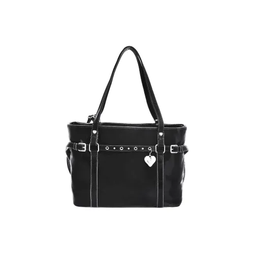 RKM ПУ (полиуретан) Сумка-тоут Сумка через плечо Средняя Женская Черная