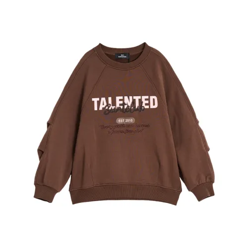 SUNTOMORROW Шоколадно-коричневый школьный возраст свитшоты