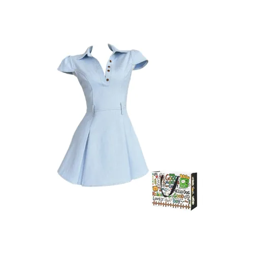 Dippanis Короткий рукав Платье Женское