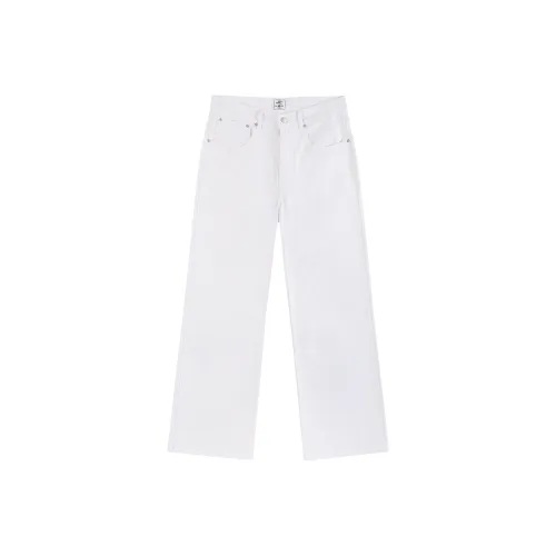 IDLT Выстиранные Белые Унисекс Джинсы