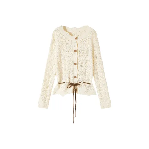 XIANGYING Цапельно-белый Женский Трикотаж