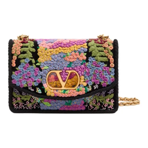 Valentino Garavani Бархатная сумка через плечо женская многоцветная