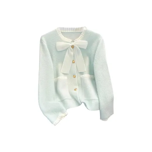 IQC Светло-синие Женские Бархатные Куртки