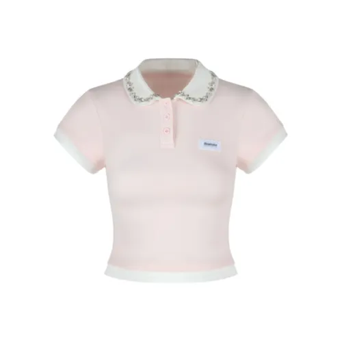 EMDPN Розовые Женские T-рубашки