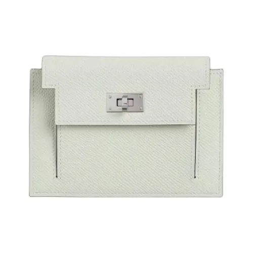 HERMES Kelly Pocket Epsom Телячья кожа Кошелек Женские 0S Vert Fizz Пузырьковый зеленый