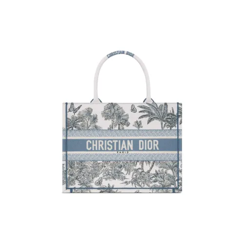 DIOR DIORIVIERA Хлопок Тоут Сумка Сумка для покупок Сумка среднего размера Женская Небесно-голубая