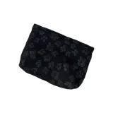 Сумка для макияжа, цветочный, черный