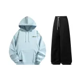 Комплект одежды (Ледниково-синий топ + черные штаны)