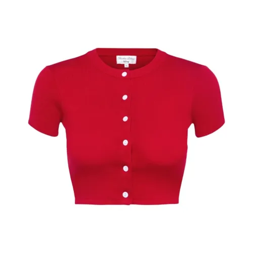 Khy x FRANKIES BIKINIS FW25 Oakley Облако KNIT Пуговица Вверх CROP TOP Женские