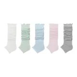 Белый + Мятно-зеленый + Светло-синий + Нежно-розовый + Светло-серый [5 упаковок]