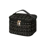 Черный, стиль Chanel, косметичка для макияжа