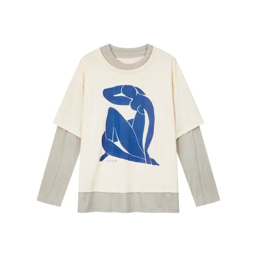 UOOYAA Бежевый Женские T-рубашки