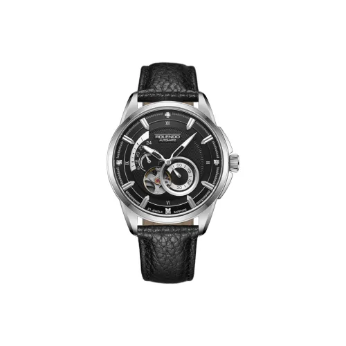 ROLENDO R Darth Vader Collection Автоматический Механический Механизм Коровья Кожа Ремешок Часы Мужские Черный Циферблат