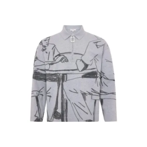 JW Anderson Polo для мужчин среднего серого цвета