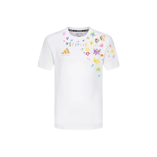 Adidas Sports Casual Круглый вырез Рубашка Хлопок Короткий рукав Унисекс