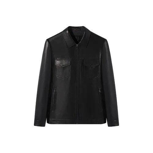 SEVEN Кожа Куртка Мужская Черная