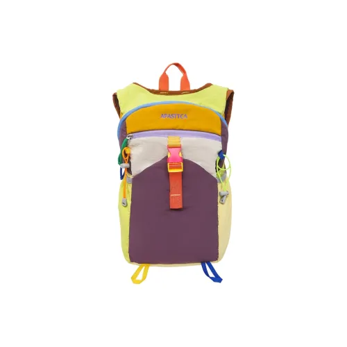 ZUOBAILI Nylon Backpack Standard Unisex Color Scheme Yellow Purple