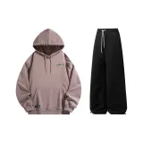 Комплект одежды (Топ Лотосовый корень Пудра + Черные штаны)