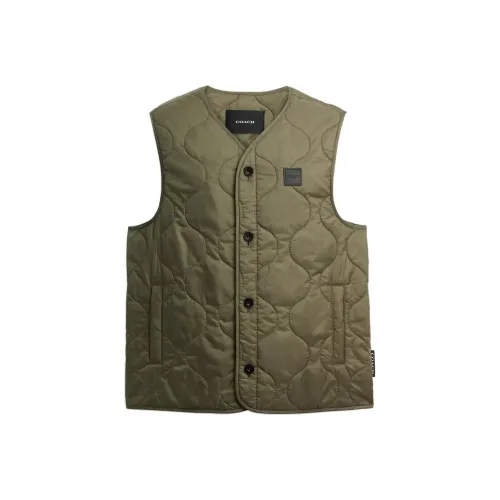 COACH Зеленый Мужской Жилеты