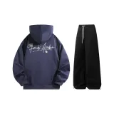 Комплект одежды (Темно-синий топ + черные штаны)