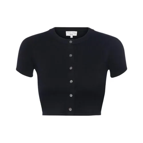 Khy x FRANKIES BIKINIS FW25 Oakley Облако KNIT Пуговица Вверх CROP TOP Женские