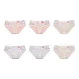 6 упаковок (Белый с синим поясом 2 + Розовый 2 + Желтый 2)