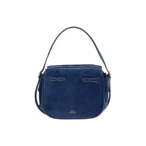 Polo Ralph Lauren Замша Коровья кожа Сумка на плечо Маленькая Женская Синяя